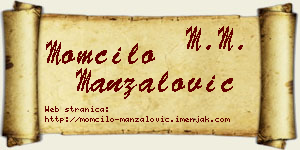 Momčilo Manzalović vizit kartica